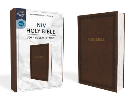 NIV, Holy Bible, Soft Touch Edition, Comfort Print – Leathersoft™, Brown by HarperCollins