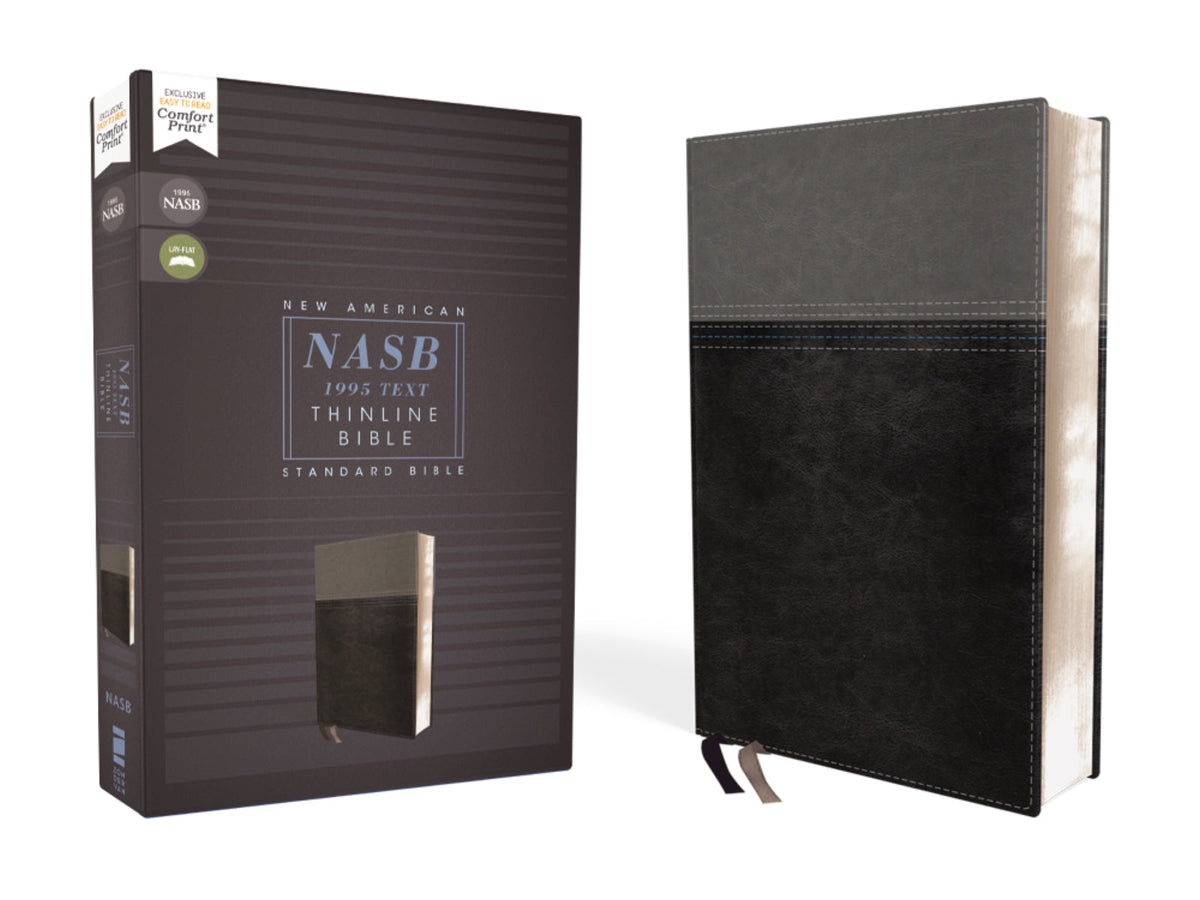 NASB, Thinline Bible, Red Letter Edition, 1995 Text, Comfort Print – Leathersoft™, Black by HarperCollins