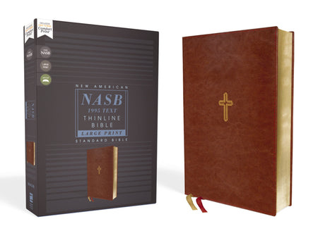NASB, Thinline Bible, Large Print, Red Letter Edition, 1995 Text, Comfort Print – Leathersoft™ Large Print, Brown
