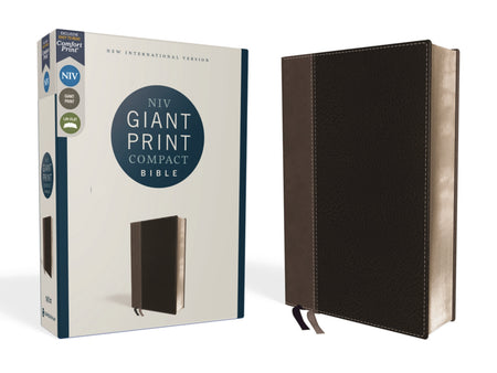 NIV, Giant Print Compact Bible, Red Letter Edition, Comfort Print – Leathersoft™, Black by HarperCollins