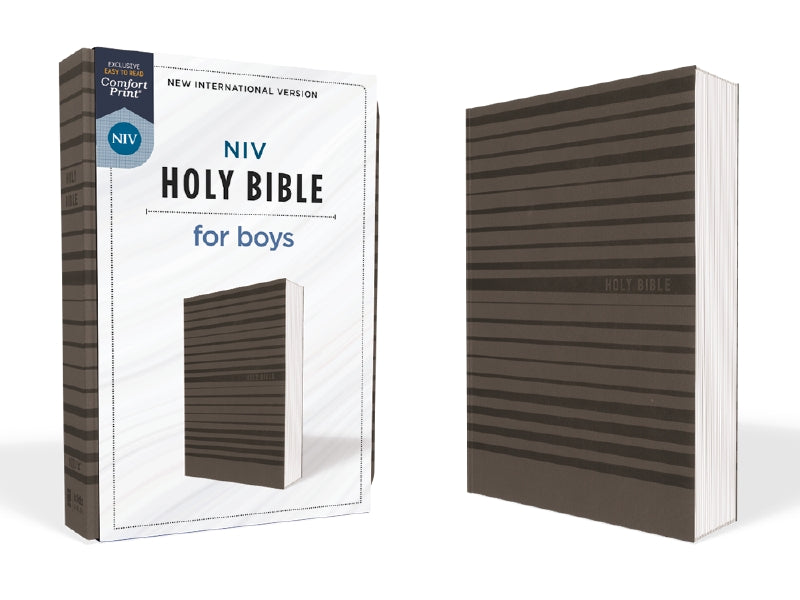 NIV, Holy Bible, Soft Touch Edition, Comfort Print – Leathersoft™, Charcoal by HarperCollins