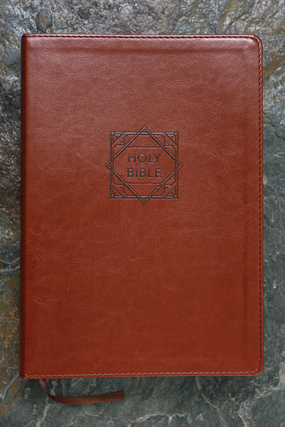 NASB, Super Giant Print Reference Bible, Red Letter Edition, 1995 Text, Comfort Print – Leathersoft™, Brown, product view 2
