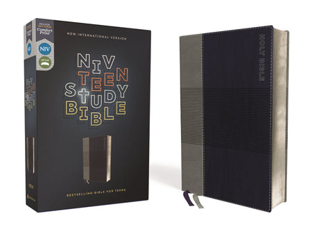 NIV, Teen Study Bible, Comfort Print – Leathersoft™, Blue by HarperCollins