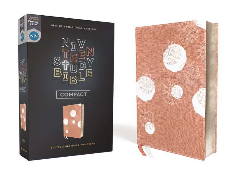 NIV, Teen Study Bible, Compact, Comfort Print – Leathersoft™, Peach by HarperCollins