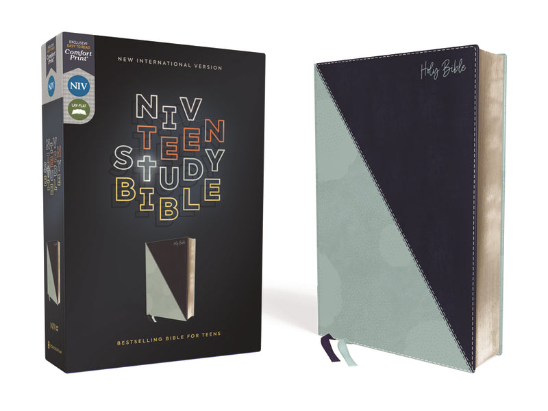 NIV, Teen Study Bible, Comfort Print – Leathersoft™, Teal by HarperCollins
