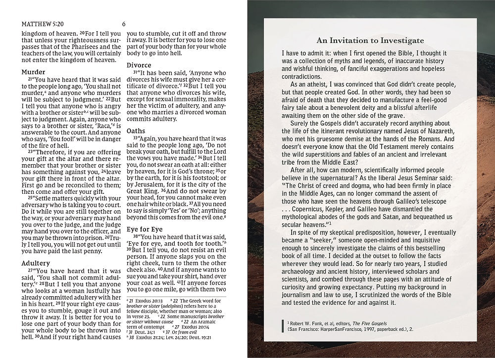 NIV, Case for Christ New Testament with Psalms and Proverbs, Pocket-Sized, Paperback, Comfort Print, product view 6