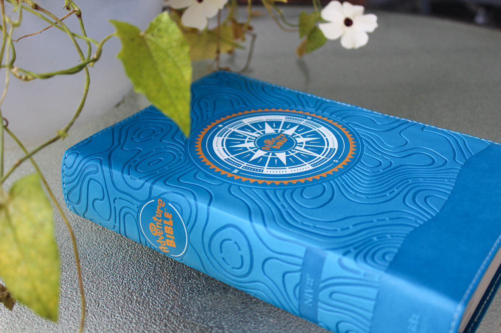 NIV, Adventure Bible, Full Color Interior – Leathersoft™, Blue by HarperCollins, product view 3