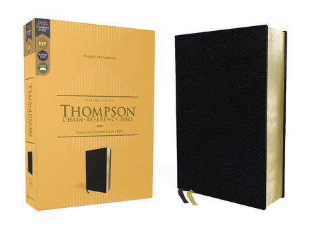 KJV, Thompson Chain-Reference Bible, Red Letter, Comfort Print – Premium Bonded Leather, Black by HarperCollins