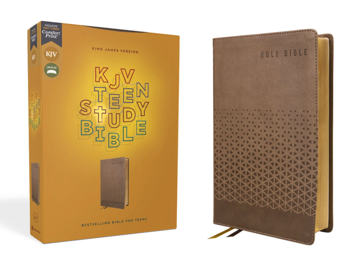 KJV, Teen Study Bible, Comfort Print – Leathersoft™, Brown by HarperCollins