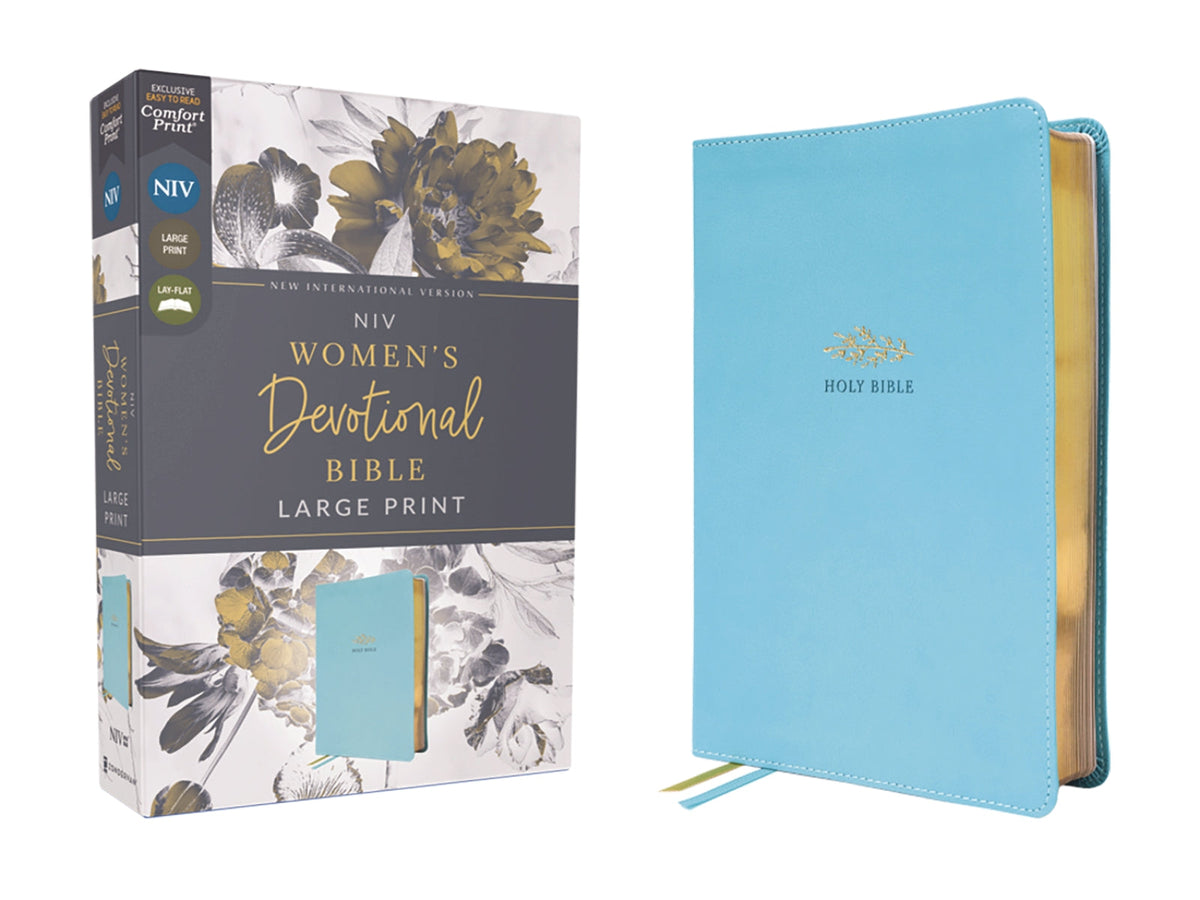 NIV, Women's Devotional Bible (By Women, for Women), Large Print, Leathersoft, Teal, Comfort Print by HarperCollins