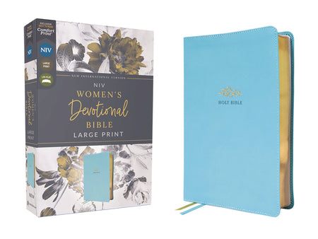 NIV, Women's Devotional Bible (By Women, for Women), Large Print, Leathersoft, Teal, Comfort Print by HarperCollins