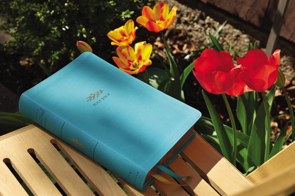 NIV, Women's Devotional Bible (By Women, for Women), Large Print, Leathersoft, Teal, Comfort Print, product view 2