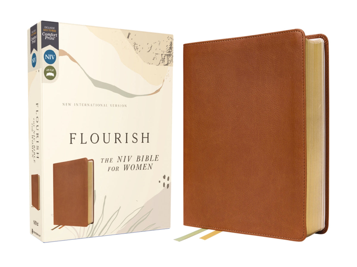 Flourish: The NIV Bible for Women, Comfort Print – Leathersoft™, Brown by HarperCollins