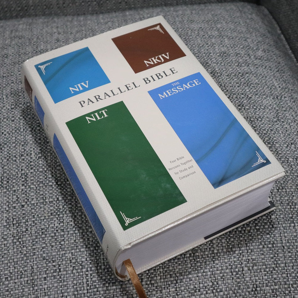 NIV, NKJV, NLT, The Message, (Contemporary Comparative) Parallel Bible – Hardcover by HarperCollins, product view 2
