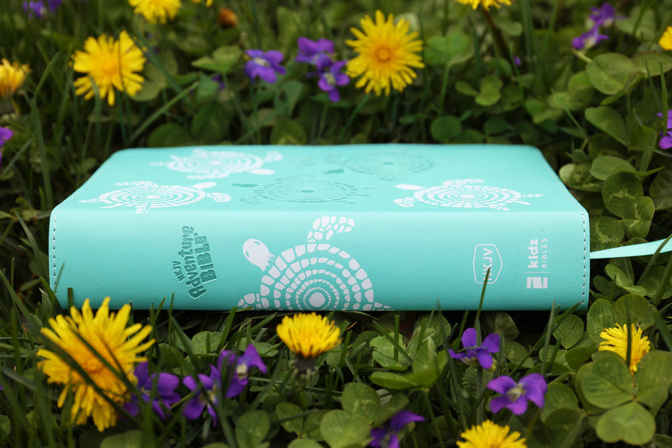 NKJV, Adventure Bible, Full Color Interior – Leathersoft™, Teal by HarperCollins, product view 2