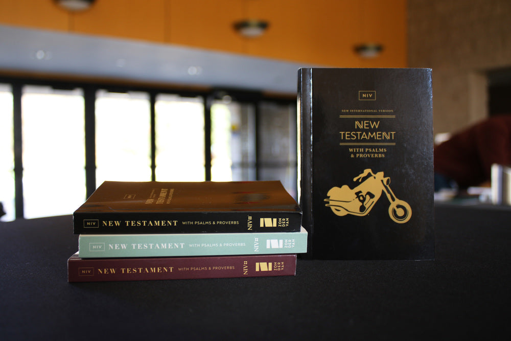 New Testament with Psalms and Proverbs (NIV) - Pocket Sized - Paperback - Black Motorcycle by HarperCollins, product view 8