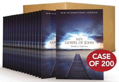 NIV, Pocket Gospel of John, Reader's Edition, Paperback, Case of 200  Zondervan