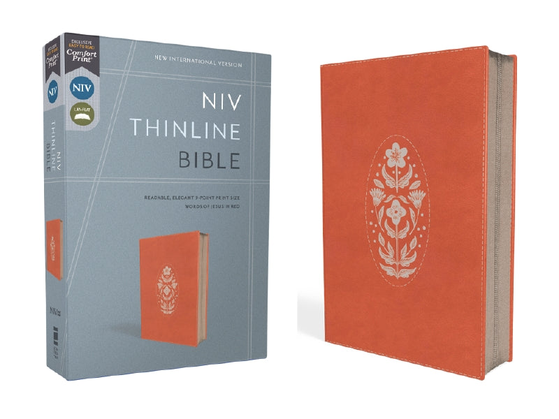 NIV, Thinline Bible, Leathersoft, Zippered, Red Letter, Comfort Print by HarperCollins