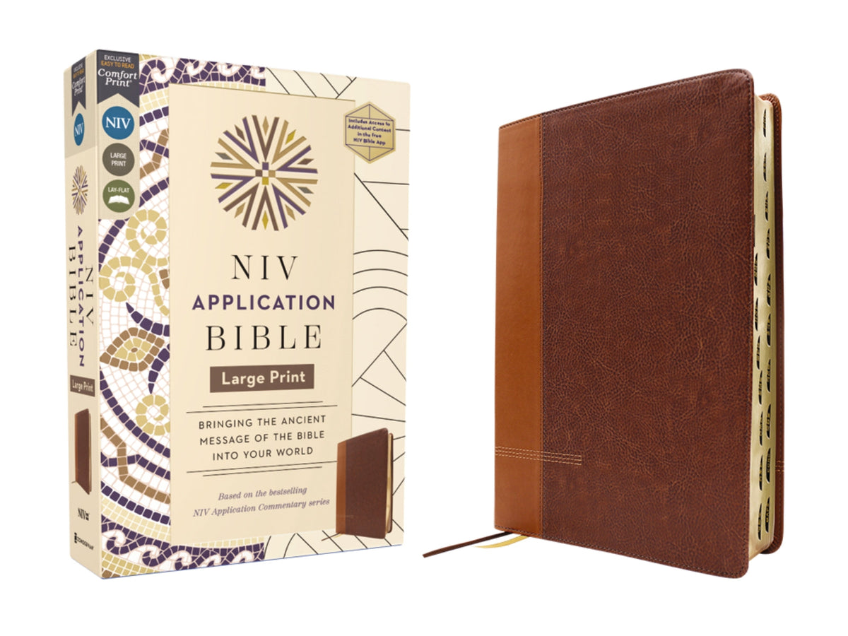 NIV Application Bible, Large Print, Red Letter, Comfort Print: Bringing the Ancient Message of the Bible into Your World