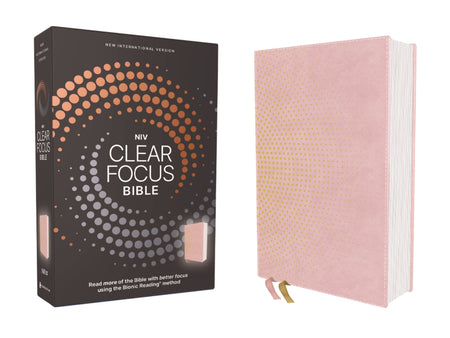 NIV, Clear Focus Bible: Read more of the Bible with better focus using the Bionic Reading® Method – Leathersoft™, Pink