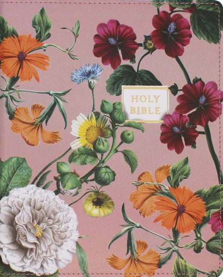NIV, Artisan Collection Bible, Large Print, Red Letter, Comfort Print – Leathersoft™, Blush Floral by HarperCollins