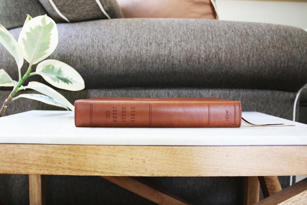 NIV, Quest Study Bible, Comfort Print: The Only Q and A Study Bible – Leathersoft™, Brown (9780310465850), product view 5