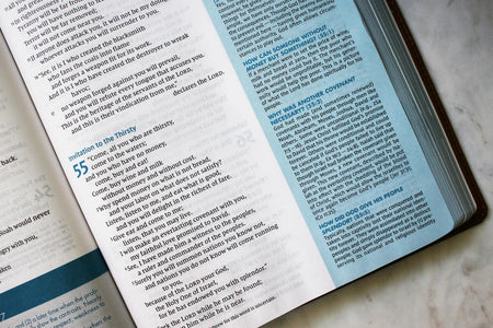 NIV, Quest Study Bible, Comfort Print: The Only Q and A Study Bible – Leathersoft™, Brown (9780310465850), product view 7