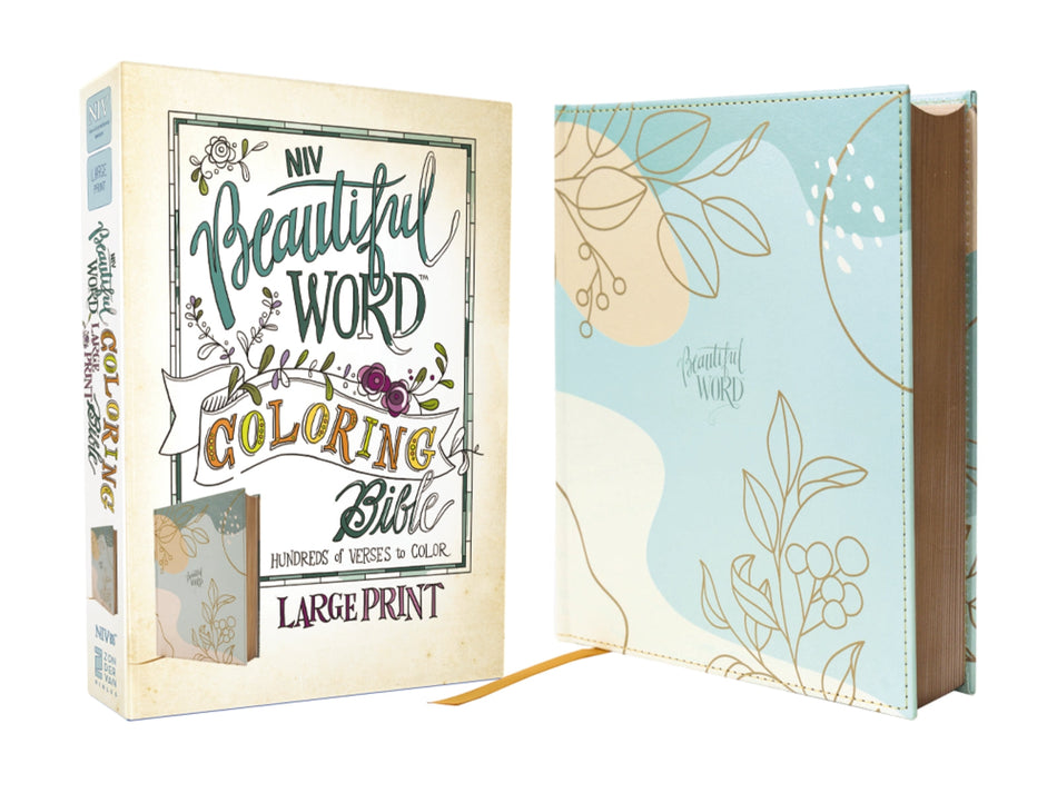 NIV, Beautiful Word Coloring Bible, Large Print: Hundreds of Verses to Color – Hardcover, Teal by HarperCollins