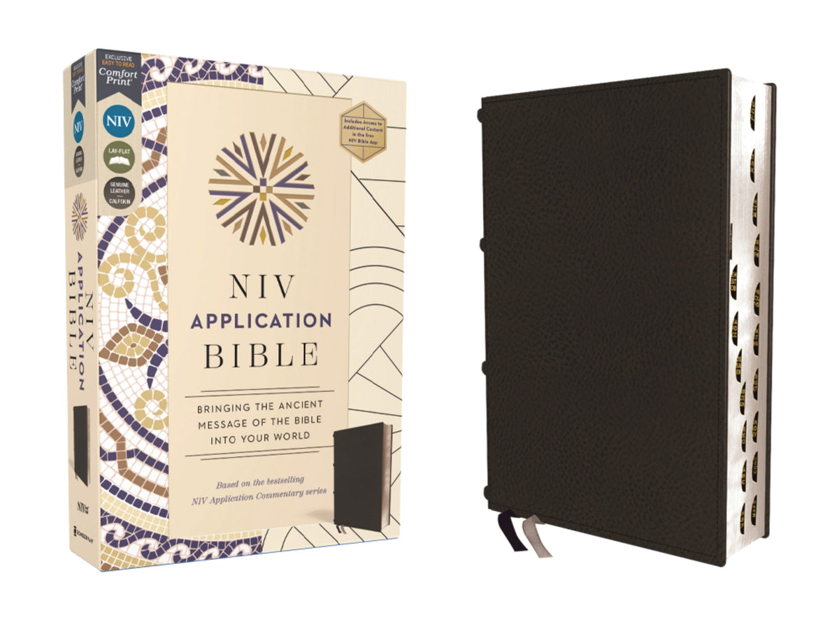 NIV Application Bible, Red Letter, Comfort Print: Bringing the Ancient Message of the Bible into Your World – Genuine