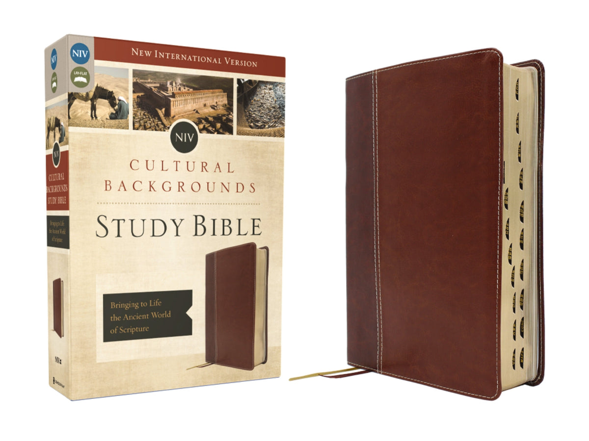 NIV, Cultural Backgrounds Study Bible, Red Letter Edition: Bringing to Life the Ancient World of Scripture – Leathersoft™
