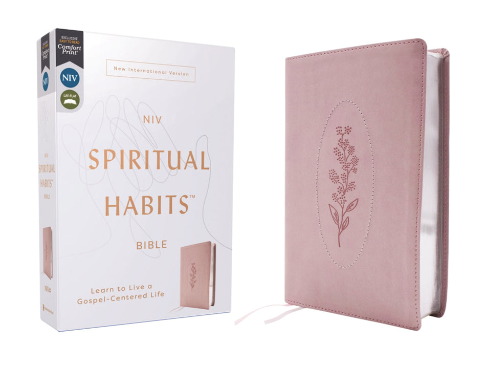 NIV, Spiritual Habits Bible, Red Letter, Comfort Print: Learn to Live a Gospel-Centered Life – Leathersoft™, Pink