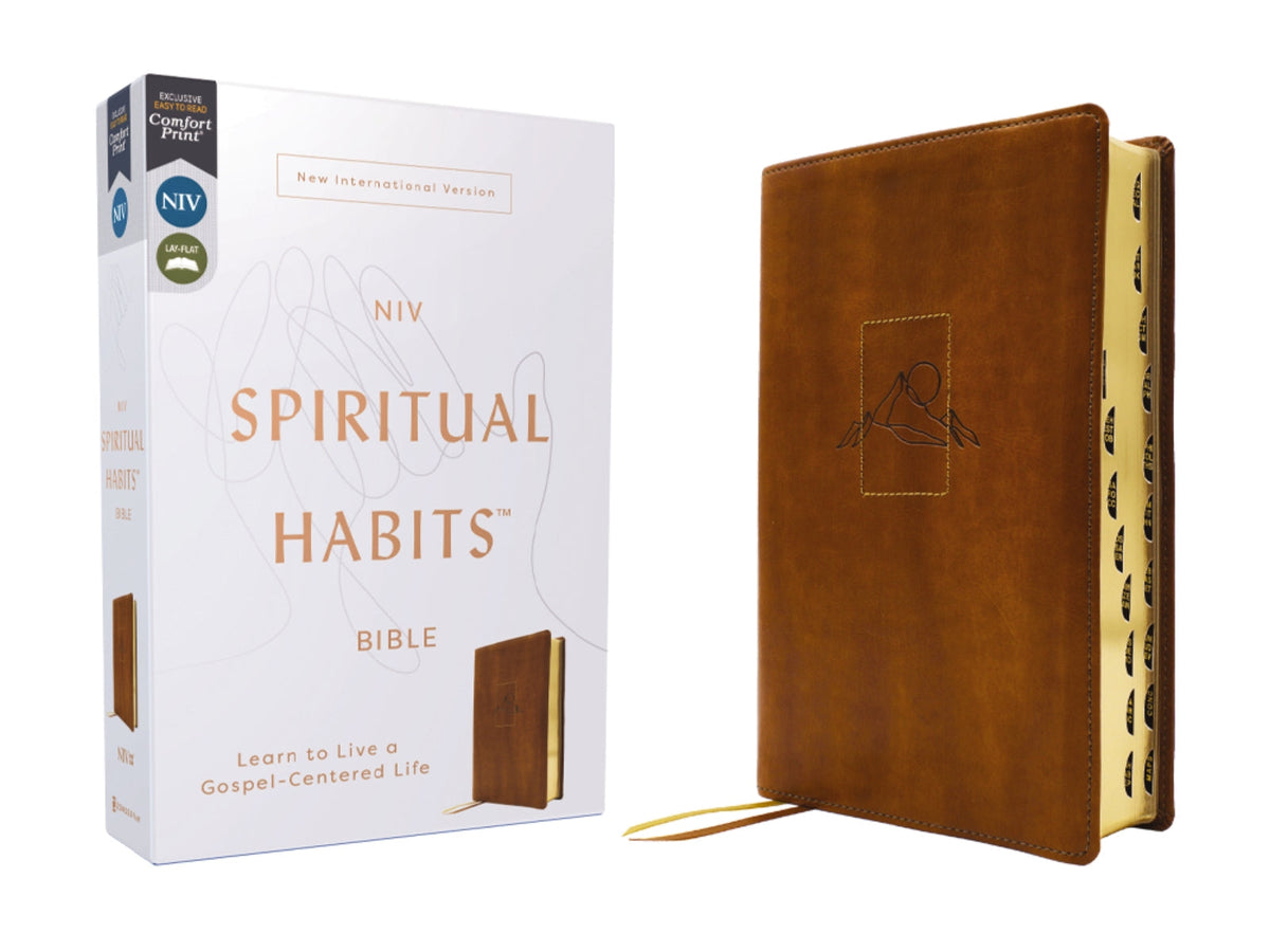 NIV, Spiritual Habits Bible, Red Letter, Comfort Print: Learn to Live a Gospel-Centered Life – Leathersoft™, British Tan