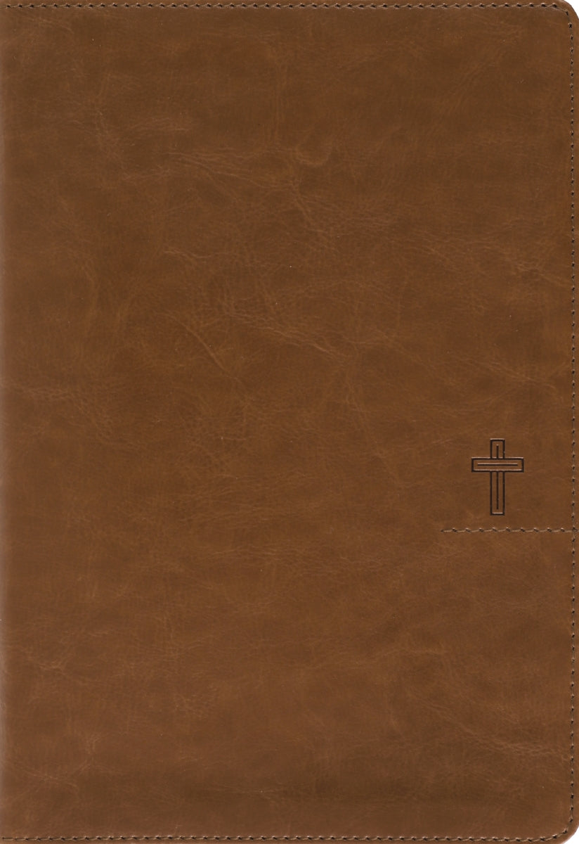 NASB, Thinline Bible, Giant Print, Red Letter Edition, 1995 Text, Comfort Print – Leathersoft™, Brown by HarperCollins