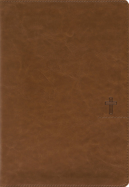 NASB, Thinline Bible, Giant Print, Red Letter Edition, 1995 Text, Comfort Print – Leathersoft™, Brown by HarperCollins