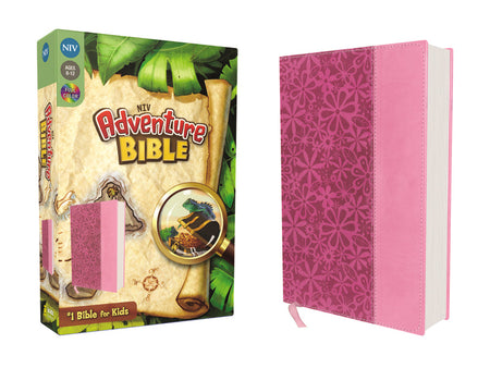NIV, Adventure Bible, Full Color Interior – Leathersoft™, Raspberry/Pink by HarperCollins