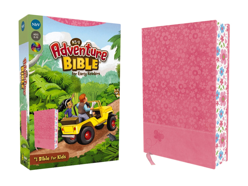 NIrV, Adventure Bible for Early Readers, Full Color Interior – Leathersoft™, Hot Pink by HarperCollins
