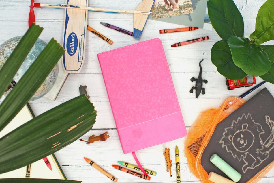 NIrV, Adventure Bible for Early Readers, Full Color Interior – Leathersoft™, Hot Pink by HarperCollins, product view 2