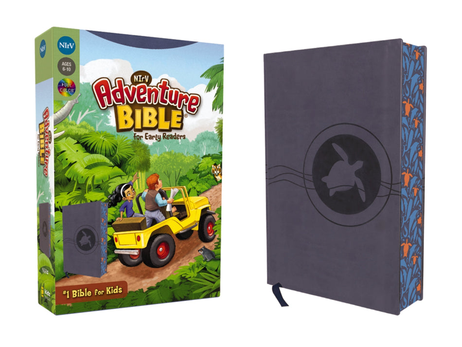 NIrV, Adventure Bible for Early Readers, Full Color Interior – Leathersoft™, Blueberry by HarperCollins