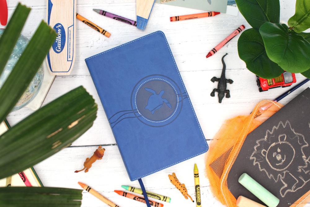 NIrV, Adventure Bible for Early Readers, Full Color Interior – Leathersoft™, Blueberry by HarperCollins, product view 2