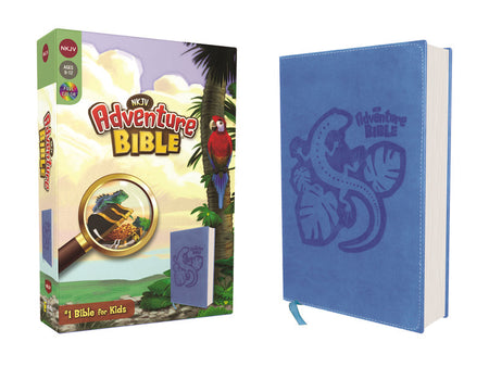 NKJV, Adventure Bible, Full Color Interior – Leathersoft™, Ocean Blue by HarperCollins