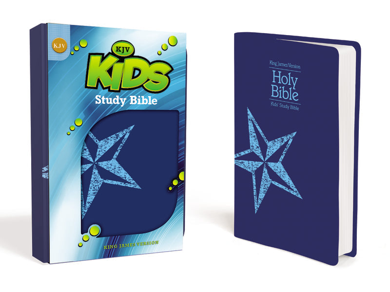 KJV, Kids Study Bible – Leather-Look™, Galaxy Blue by HarperCollins