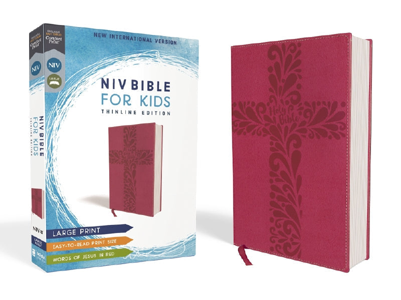 NIV, Bible for Kids, Large Print, Red Letter Edition, Comfort Print: Thinline Edition (Easy-to-Read, Easy-to-Carry)