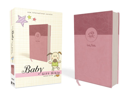 NIV, Baby Gift Bible, Holy Bible, Red Letter Edition, Comfort Print: Keepsake Edition – Leathersoft™, Pink by HarperCollins