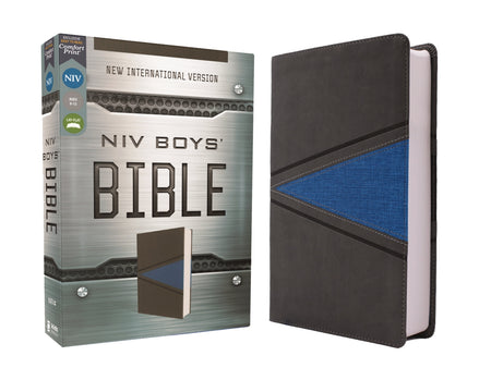 NIV, Boys' Bible, Comfort Print: A Foundation for Lifelong Faith and Learning for Boys Ages 8-12 – Leathersoft™, Gray/Blue