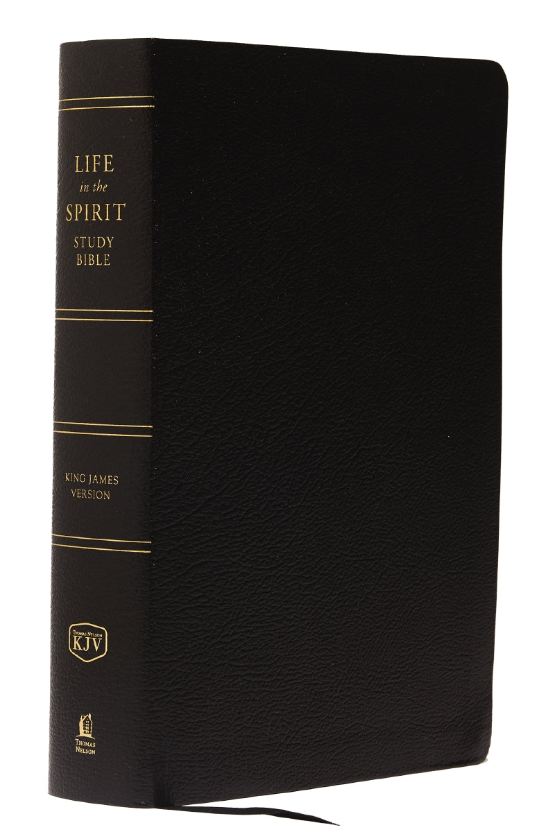 KJV, Life in the Spirit Study Bible, Red Letter Edition: Formerly Full Life Study – Bonded Leather, Black, Thumb Indexed