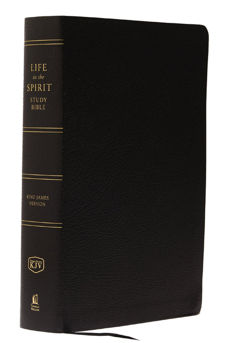 KJV, Life in the Spirit Study Bible, Red Letter Edition: Formerly Full Life Study – Bonded Leather, Black, Thumb Indexed