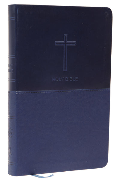 NKJV, Value Thinline Bible, Red Letter Edition, Comfort Print: Holy Bible, New King James Version – Leathersoft™, Navy