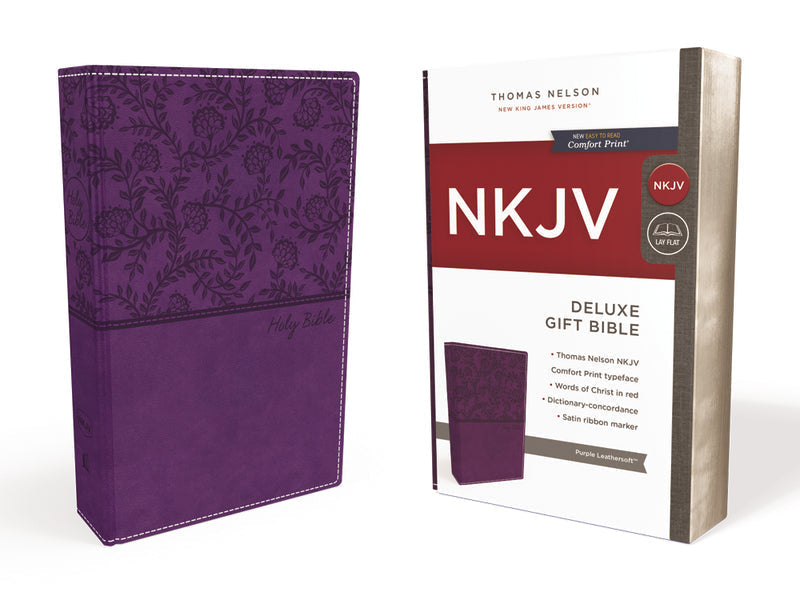 NKJV, Deluxe Gift Bible, Leathersoft, Purple, Red Letter, Comfort Print: Holy Bible, New King James Version by HarperCollins