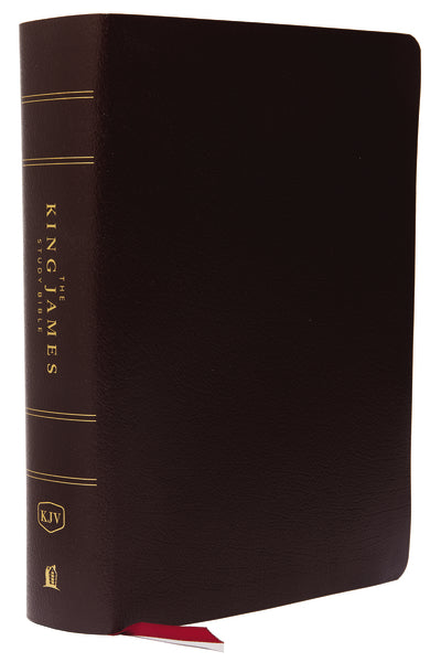 KJV, The King James Study Bible, Red Letter, Full-Color Edition: KJV Holy Bible – Bonded Leather, Burgundy, Thumb Indexed