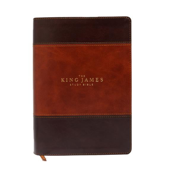 KJV, The King James Study Bible, Red Letter, Full-Color Edition: KJV Holy Bible – Leathersoft™, Brown/Dark, product view 2